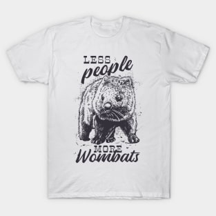 Less People More Wombats Funny Wombat T-Shirt